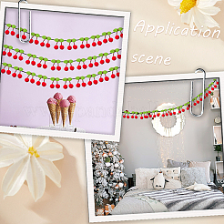 3 Beutel Wollbommel-Kirsch-Hängebanner&nbsp;DIY-CP0013-53
