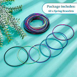 60 Stück 6 Farben Frühlingsarmbänder Set&nbsp;TWIR-BC0001-42