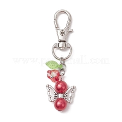 5 pieza de colgante de ángel de perlas acrílicas de 5 colores para decoración&nbsp;HJEW-JM02829