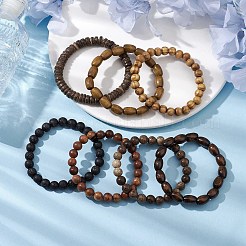 12 Stück 12 Stile synthetische Lavastein Stretch-Armbänder Sets&nbsp;BJEW-JB10936