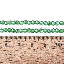 Galvanisieren transparente Glasperlen Stränge&nbsp;LS-EGLA-A035-T3mm-A21