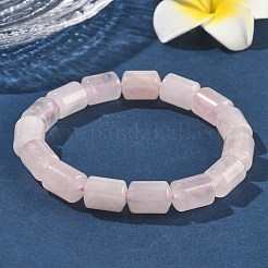 Bracelets extensibles en perles de quartz rose naturel pour femmes et hommes&nbsp;BJEW-A148-01A-25
