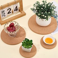 4 sous-verre en liège de 3 styles&nbsp;AJEW-CP0009-62