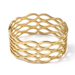 Brazalete con bisagras multicapa infinito con rhinestone de cristal&nbsp;BJEW-M313-03A-G