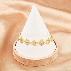 Messing-Gliederkettenarmbänder mit Mikropflaster und klarem Zirkonia für Damen&nbsp;BJEW-A090-11D-G