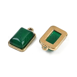 Anhänger aus natürlichem grünem Onyx-Achat (gefärbt und erhitzt)&nbsp;LS-STAS-K291-04G-06