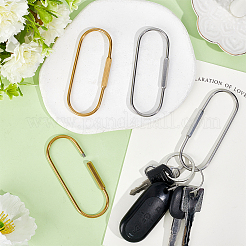 4 Stück 2 Stile 304 Edelstahl Schraube Karabiner Schloss Charms&nbsp;STAS-HY0001-93