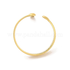 Placcatura ionica (ip) 304 acciaio inossidabile fusione goccia anelli polsino aperto per le donne&nbsp;RJEW-L107-001G