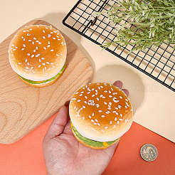2 pz modello di hamburger in pelle PU per esposizione di cibo&nbsp;AJEW-SC0004-15A