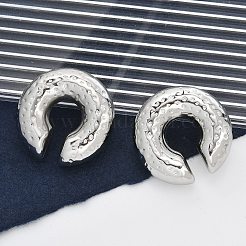 Orecchini a polsino a forma di C in acciaio inossidabile 304 per donna&nbsp;EJEW-M068-06P