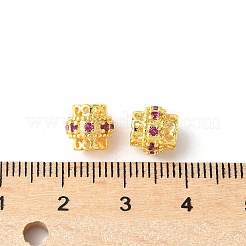 Zirconia cúbica de latón micro pavé abalorios europeas&nbsp;KK-U067-08G-04