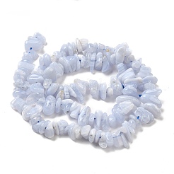 Dentelle bleue naturelle perles de puce agate brins&nbsp;G-E271-73-01