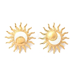 Orecchini a bottone in acciaio inossidabile 304&nbsp;EJEW-D319-12G