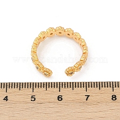 Anelli regolabili in ottone micro pavé di zirconi cubici a forma di fiore per le donne&nbsp;RJEW-B125-02G