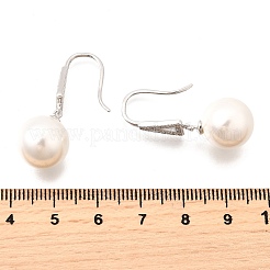 925 Sterlingsilber-Ohrstecker mit klarem Zirkonia-Dreieck und runden Ohrhängern&nbsp;EJEW-L300-02P
