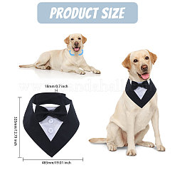 Elegantes Hundehalsband aus Baumwolle mit Fliege&nbsp;AJEW-WH0348-218