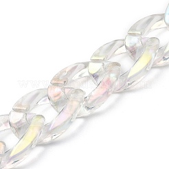Transparente Acryl-Bordsteinkette für DIY-Schlüsselanhänger&nbsp;HJEW-JM00400-02
