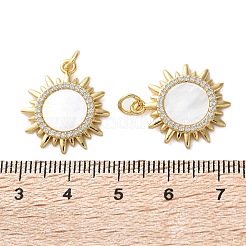 Colgante micropavé cubic zirconia de latón&nbsp;KK-U070-18A-G