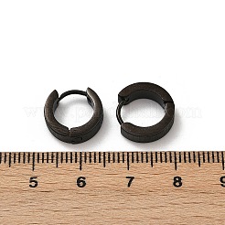 Pendientes de aro pulidos de acero inoxidable 304&nbsp;EJEW-M106-01E-EB