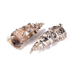 Colgantes grandes de concha espiral natural galvanizada&nbsp;SSHEL-N042-18