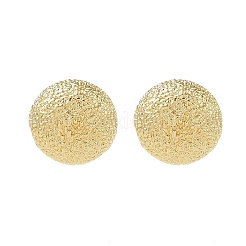 Boucles d'oreilles clous demi-ronds en laiton&nbsp;EJEW-F389-23G