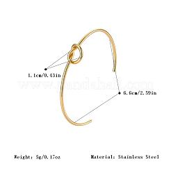 Bracciali rigidi aperti da donna in acciaio inossidabile 304 con nodo a cuore.&nbsp;PA0211