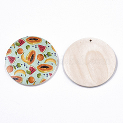 Obst Seris bedruckte Holzanhänger&nbsp;WOOD-S045-103B-05
