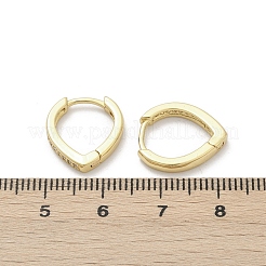 Tropfenförmige Creolen aus Messing mit Mikropflaster und Zirkonia&nbsp;EJEW-M082-10G