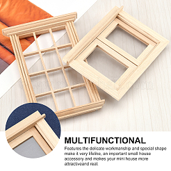 2 Stück 2 Stile Mini-Display Holzfenster&nbsp;DJEW-OC0001-12