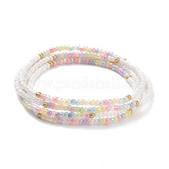 Chaînes de perles de taille élastique en perles de rocaille de verre&nbsp;NJEW-C00021-01
