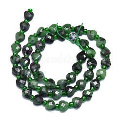 Chapelets de perles de rubis en zoïsite naturelle&nbsp;G-K245-P01-01
