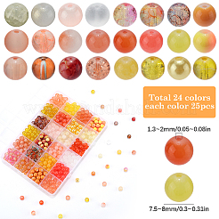 Fai da te perle di vetro e perle acriliche finte rotonde kit per la creazione di gioielli&nbsp;DIY-SP0002-78C