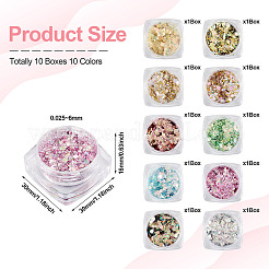 10 Box mit 10 Farben Pet Shiny Nail Art Glitter&nbsp;MRMJ-TA0001-33