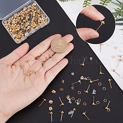 80 perno per orecchini a sfera in acciaio inossidabile 304&nbsp;DIY-CN0002-05