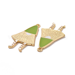 Pendentifs en émail d'alliage de placage de support de thème de noël&nbsp;PALLOY-O109-41LG