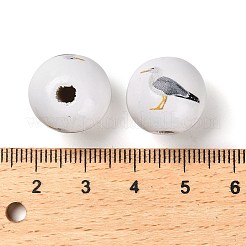 Europäische Perlen aus Naturholz&nbsp;WOOD-S059-01A
