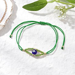 6 Stück verstellbare Armbänder aus geflochtenen Perlen in 6 Farben aus Nylonschnur.&nbsp;BJEW-MZ00161