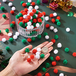 600 stücke 6 farben weihnachten handgemachte diy puppe handwerk pom pom garn pom pom bälle&nbsp;AJEW-TA0003-34