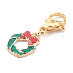 Noël alliage thème pendentifs émail&nbsp;HJEW-JM00427-05