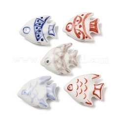 Porcellana fatti a mano perline di ceramica&nbsp;PORC-Z003-04B