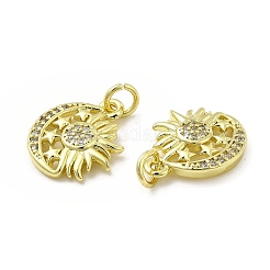 Pendentifs avec zircon cubiques à micro-pavés en laiton&nbsp;KK-E068-VB421