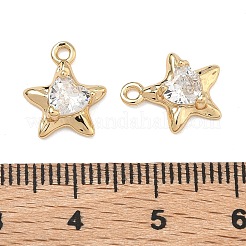 Ciondoli in ottone con pavé di zirconi chiari&nbsp;KK-T080-27G