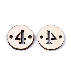 Conectores de eslabones de madera de álamo natural sin terminar&nbsp;WOOD-S045-138A-4