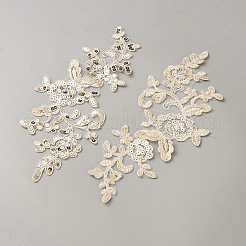 Poliéster con apliques de encaje bordado con lentejuelas&nbsp;DIY-WH20007-794B