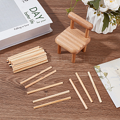 50 Stück Holz-Bastelstäbchen&nbsp;WOOD-BC0001-36