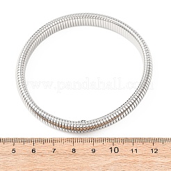 201 bracelets côtelés en acier inoxydable pour femmes&nbsp;BJEW-T024-02P