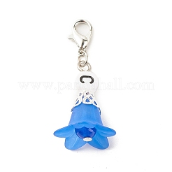 Decorazione pendente in acrilico trasparente fiore smerigliato&nbsp;HJEW-JM00628-03