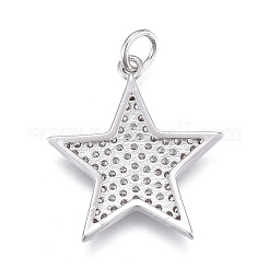 Messing micro pave klare zirkonia anhänger&nbsp;ZIRC-M108-28-P