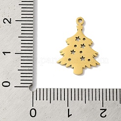 5 pendentif de Noël en acier inoxydable 201&nbsp;LS-STAS-Z068-01G-01