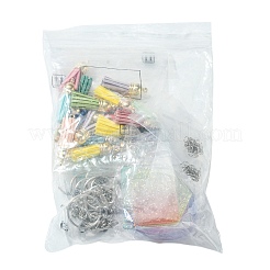 Kits de fabricación de llaveros con borlas de disco acrílico diy&nbsp;DIY-FS0006-01C